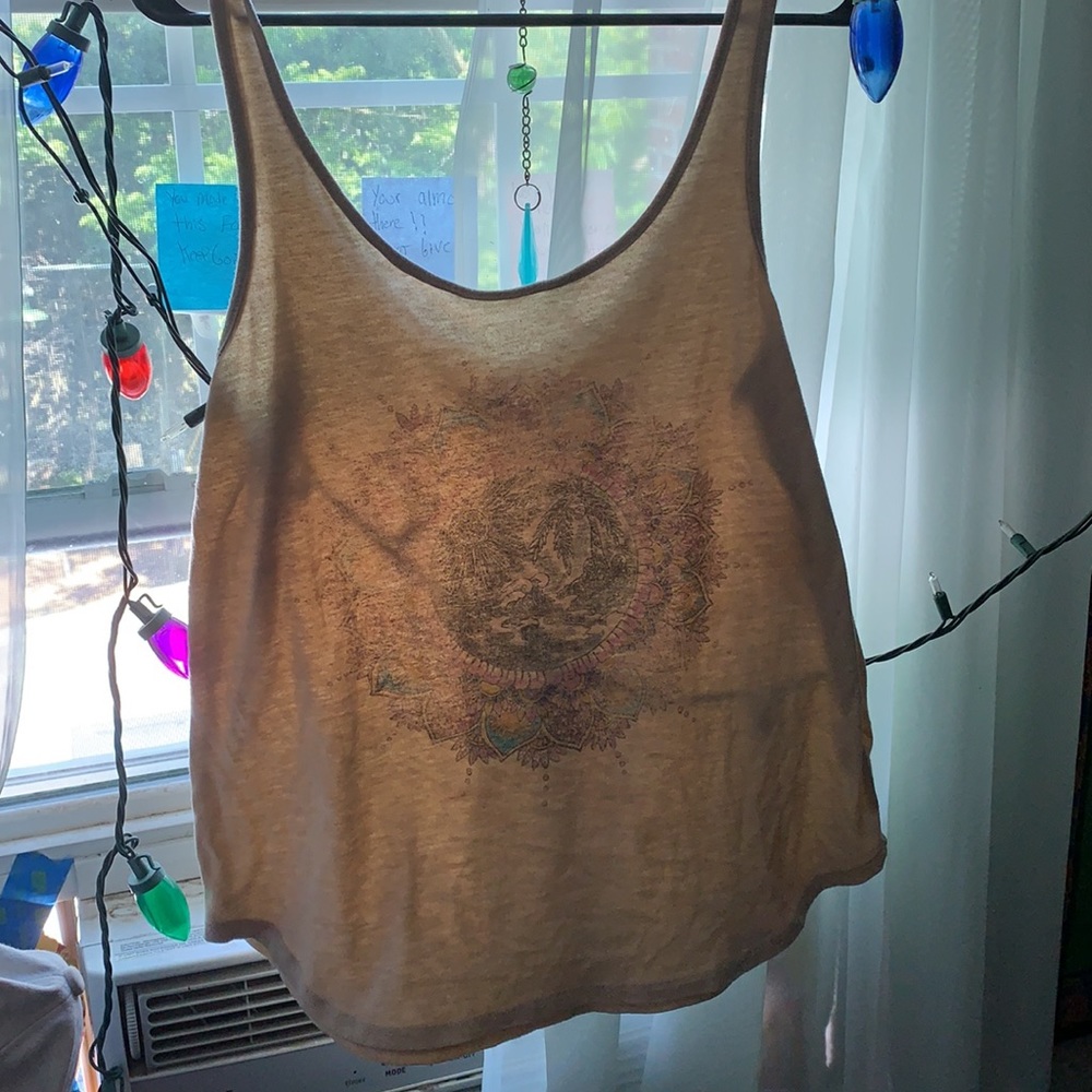 O’NEILL woman’s medium tank top sheer beige